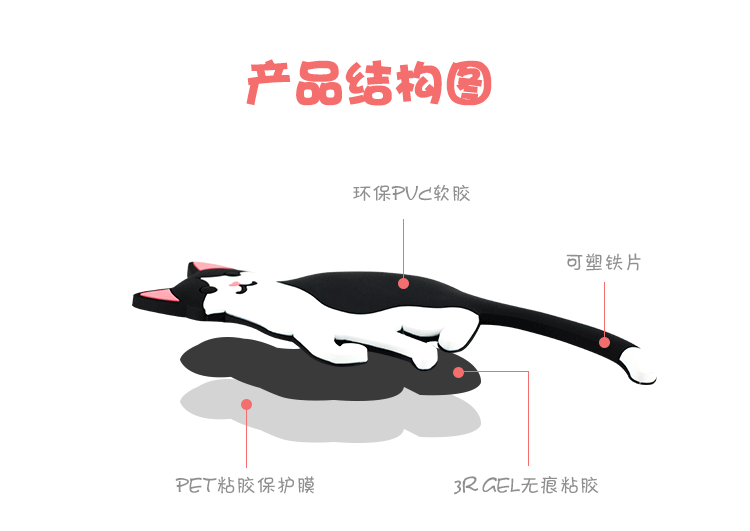 卡通動物掛鉤結(jié)構(gòu)圖